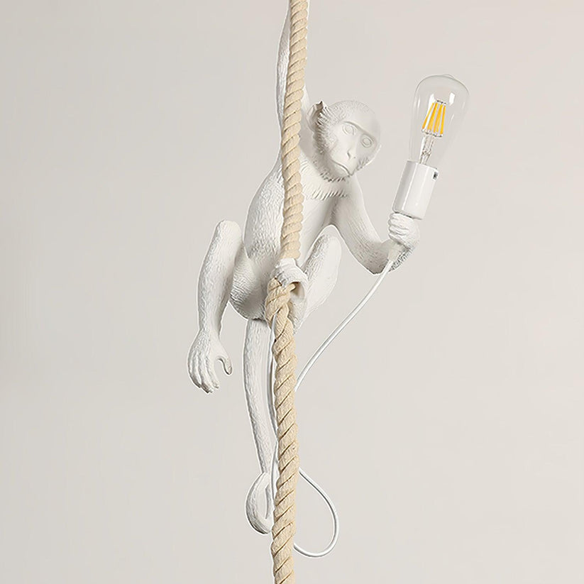 White Monkey Hanging Light